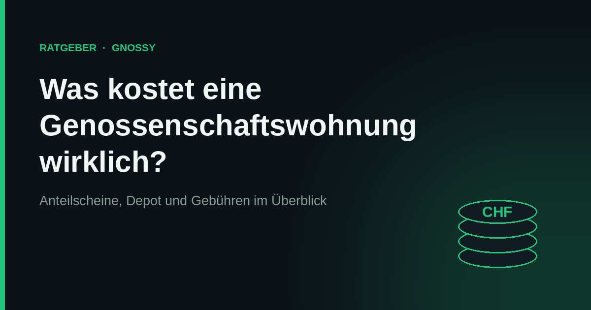 Was kostet eine Genossenschaftswohnung wirklich?